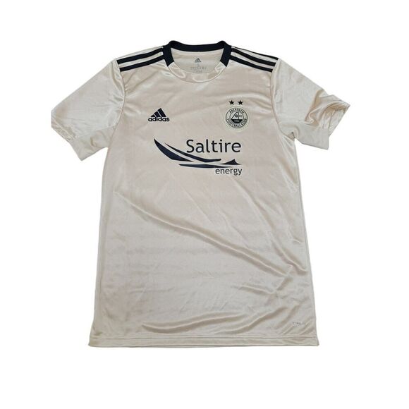 Official Adidas Aberdeen 2019-20 Away Shirt Soccer Jersey Metallic Gold Size S - Picture 1 of 9